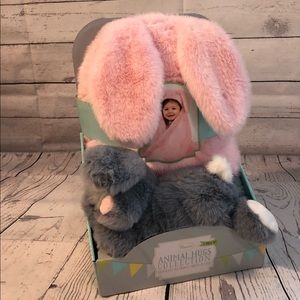 Hooded Bunny Blanket with Plush